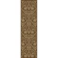 Concord Global Trading Runner Rug, 2 ft. 3 in. x 7 ft. 7 in. Jewel Damask - Brown 49482